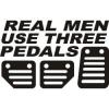 Stickere auto real men use three pedals v3