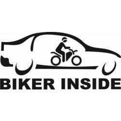 Stickere auto Biker inside