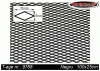 Grila spoiler aluminiu neagra 100x25cm, ochi : 11x5 mm - motorvip - 9768