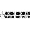 Stickere auto horn broken watch for finger