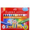 Creioane cerate rotunde 12 culori Faber-Castell