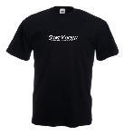 Tricou negru, imprimat Sunt Virgin