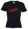 Tricou dama, negru imprimat taken