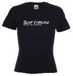 Tricou negru, imprimat Sunt Virgina