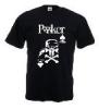 Tricou negru imprimat poker pirates
