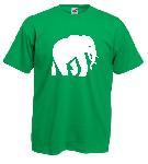 Tricou verde deschis imprimat Elefant