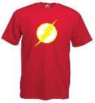 Tricou rosu imprimat Flash