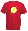 Tricou rosu imprimat flash