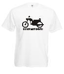 Tricou alb imprimat Motosicli