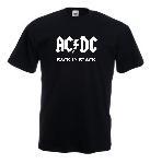 Tricou negru imprimat AC/DC Back in Black