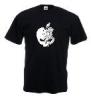 Tricou negru imprimat apple web
