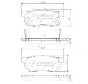 Set placute frana frana disc HONDA CIVIC Mk III hatchback  EC  ED  EE  PRODUCATOR NIPPARTS J3604019