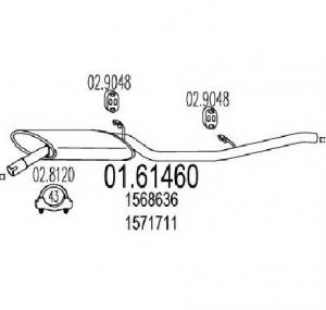 Toba esapament finala FORD FIESTA    GFBT  PRODUCATOR MTS 01 61460