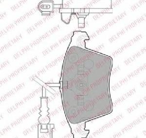 Set placute frana frana disc VW MULTIVAN Mk V  7HM  7HN  7HF  7EF  7EM  7EN  PRODUCATOR DELPHI LP1913