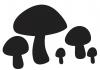 Sticker tabla de scris Mushrooms