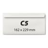 Plic pentru corespondenta c5, 162 x 229 mm, 80 g/mp, banda silicon, cu