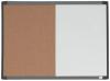 Tabla NOBO Combo, 58x43cm, magnetica si pluta + marker,tavita, magneti, rama alba, gri sau neagra