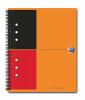 Caiet cu spirala A5 , OXFORD Int. Notebook, 80 file-80g/mp, 10 perf., coperta carton rigid - dictando