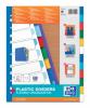 Separatoare plastic color, A4 XL, 120 microni, 12 culori/set, OXFORD