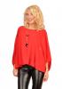 Bluza rosie cu garnitura aurie 8762R