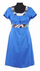 Rochie albastra cu garnitura 1139A