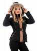 Jacheta neagra scurta cu gluga 5589N