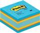 Notite adezive Post-it cub, 450 file/buc, albastru - galben pastel - galben -  albastru inchis - gal