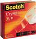 Banda adeziva Scotch Crystal Clear, 19 mm x 7.5 m, rola + dispenser