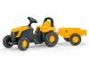 Tractor cu pedale si remorca copii rolly toys 012619 galben