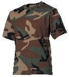 Tricou Copii Camuflaj Woodland