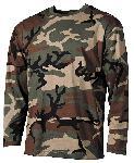 Tricou Maneca Lunga Camuflaj Woodland