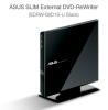 Unitate optica ASUS SDRW-08D1S-U/BLACK, DVD-R 8X, External DVD-RW USB 2.0, Slim Drive Black