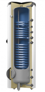Boiler vertical pentru ACM, cu 2 serpentine, izolatie cu spuma si jacheta din folie, alb, Reflex model Storatherm Aqua AF 400 2_C - 382 litri