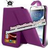 Promotie: Husa flip purple din piele pentru telefon - Samsung Galaxy: Note/2 - Ace/2 - S2 - S3/mini - S4/mini